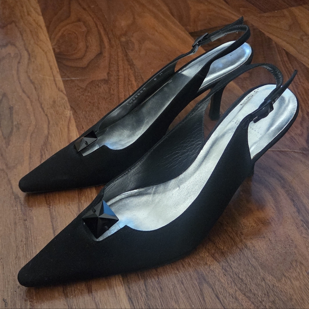 Stuart Weitzman Aurora Crystal Embellishments Sli… - image 3